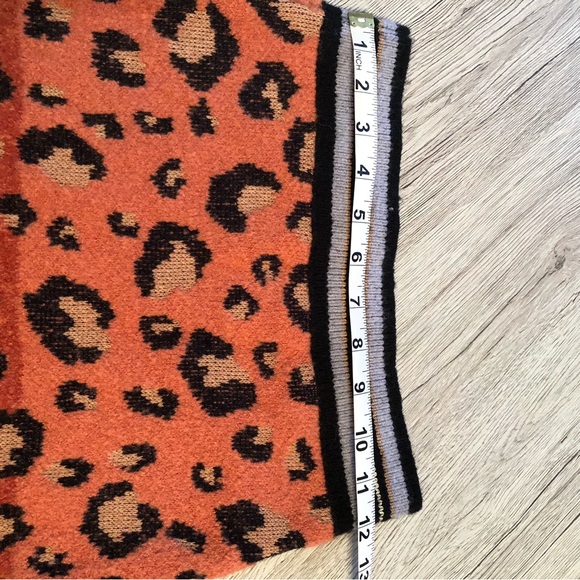 Anthropologie Maeve Leopard Sweater Knit Pencil Skirt Size Small - Picture 8 of 9